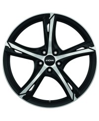 Jante ALU, Ronal R62 JETBLACK-MATT- FRONT POLISH 8.5X20 5/ 114.3 ET50, Alésage 82