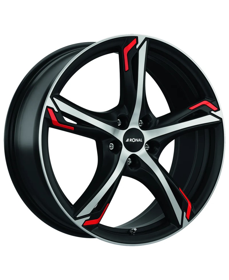 Jante ALU, Ronal R62 Red Jetblack mat , Front polish 7.5X17 5/ 112 ET52, Alésage 76