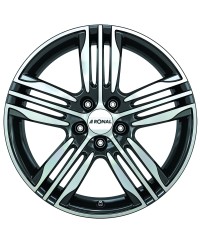 Jante ALU, Ronal R57 Noir , Face polie 7.5X17 5/ 112 ET48, Alésage 76