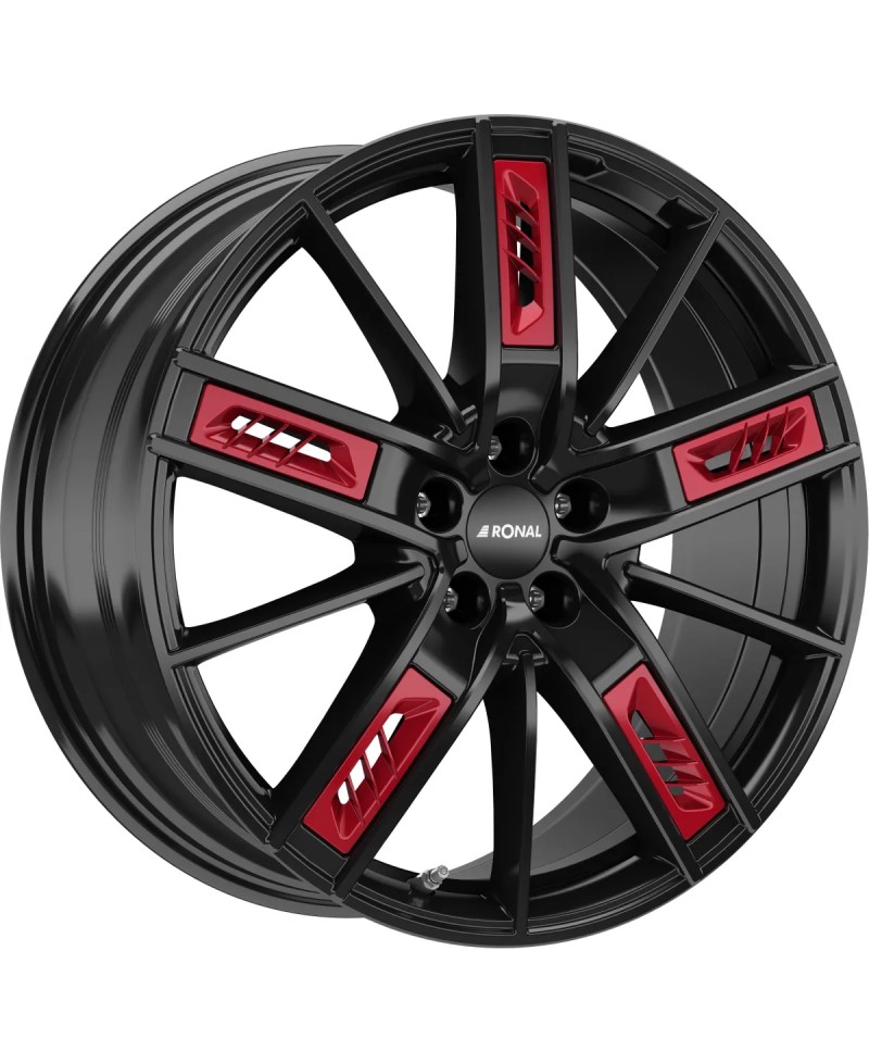 Jante ALU, Ronal R67 Red Left Jetblack  8X18 5/ 112 ET50, Alésage 76