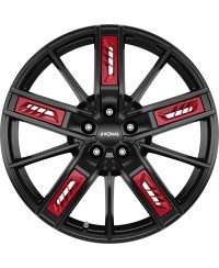 Jante ALU, Ronal R67 Red Right Jetblack  8X18 5/ 112 ET50, Alésage 76