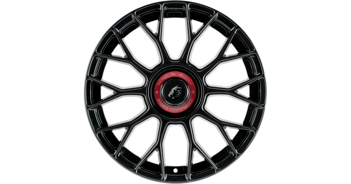 Jante ALU, DAMINA  Performance DM10 Black - Inlay red 8X18 5/ 114.3 ET45, Alésage 72.6