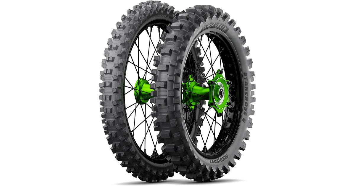 Pneu moto,  Michelin STARCROSS 6 MEDIUM/ SOFT Rear 110/ 100-18  64M TT , NHS