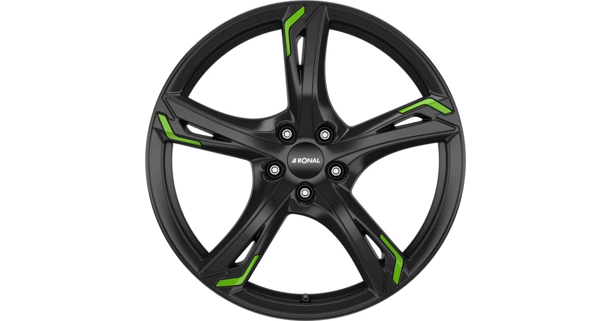 Jante ALU, Ronal R62 Green jetblack 7.5X18 5/ 108 ET40, Alésage 76